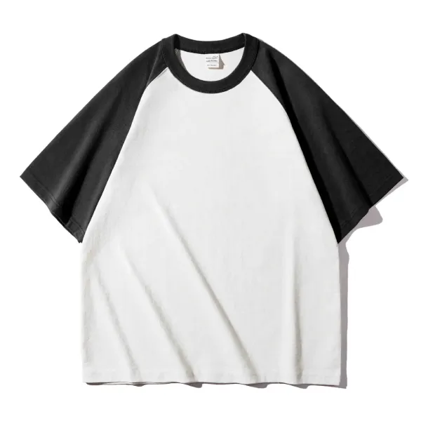 Design Raglan Sleeve T-Shirt White / Black - 1