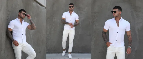 Design Classic Fit Light Blue Dress Shirt - 6