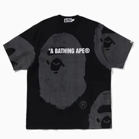 A Bathing Ape Camo Ape Head Graphic T-Shirt Black - 4