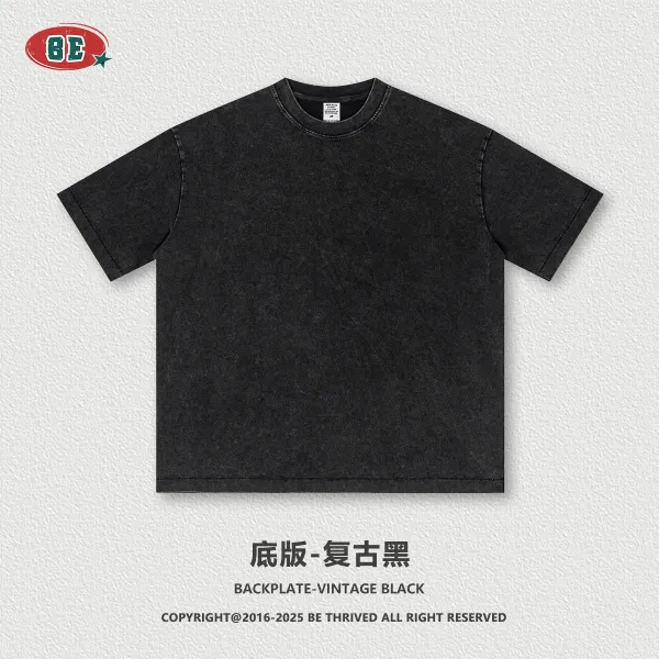 Design BE Thrived Backplate Vintage Black T-Shirt T-Shirts - 1