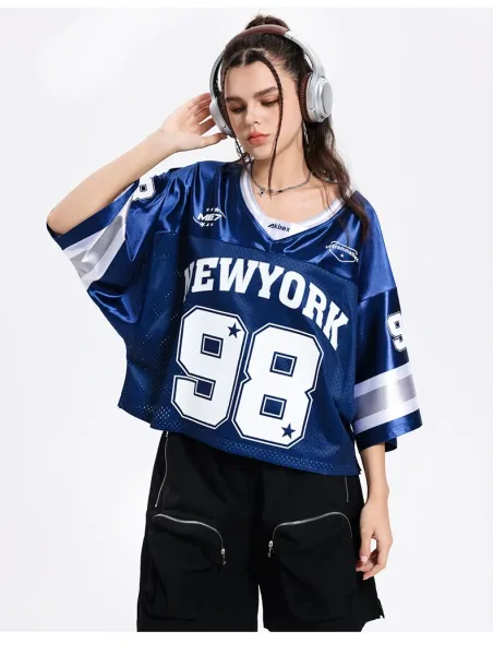 Design Akilex x ME7 New York 98 Blue Mesh Jersey - 10