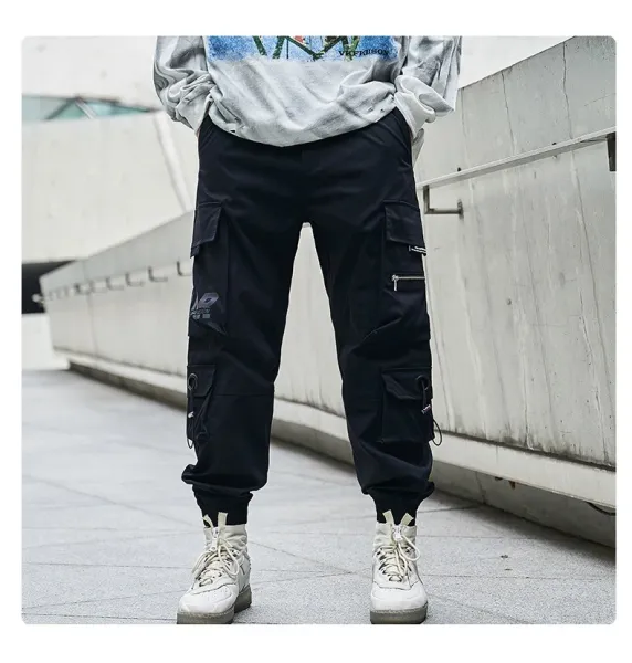 Design TAIWANG Cargo Pants Black Streetwear Trousers Pants - 10