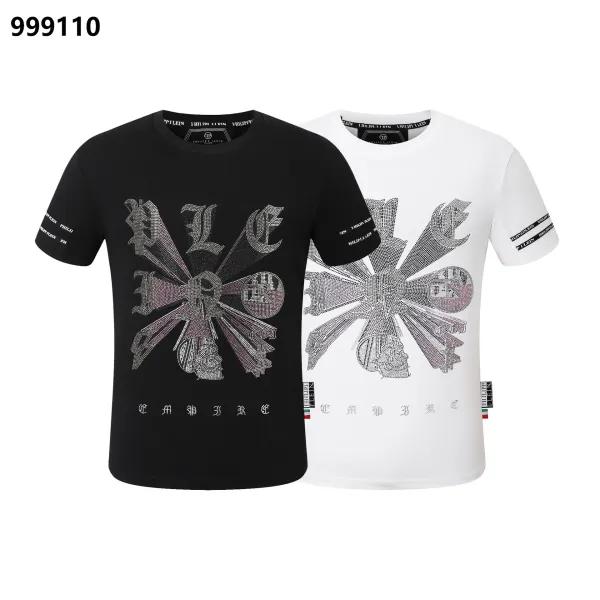 Philipp Plein Lil Boo Skull Rhinestone Embellished Black T-Shirt - 21