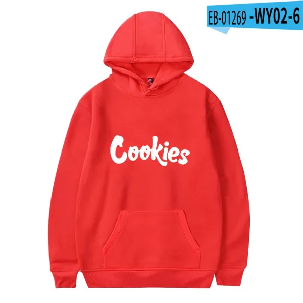 Design Cookies Graphic Hoodie Red - 1