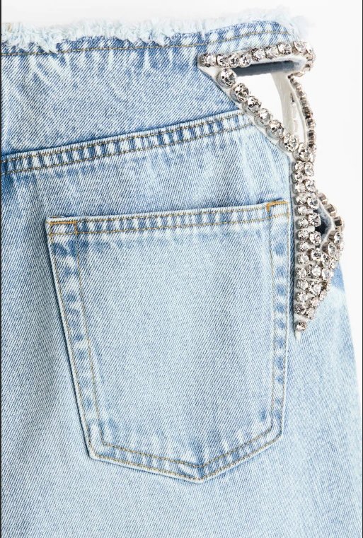 Balenciaga Crystal-Embellished Wide-Leg Jeans Black - 6