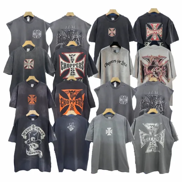 Design West Coast Choppers Motorcycle Co. Iron Cross Black T-Shirt T-Shirts - 4