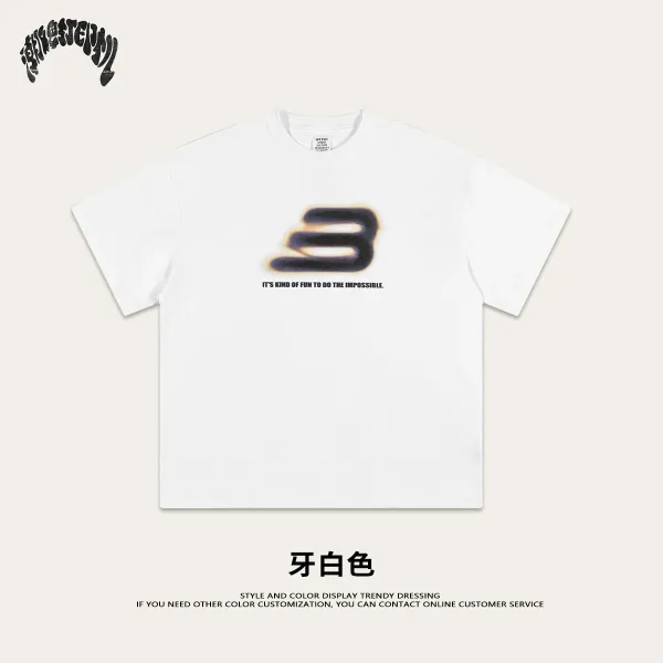 Design S-Logo Graphic Tee Tooth White T-Shirt - 1