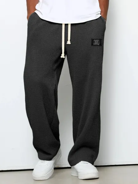 Design Waffle Knit Sweatpants Lavender - 4