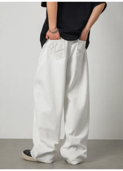 Design Wide-Leg Relaxed Fit Black Pants - 13