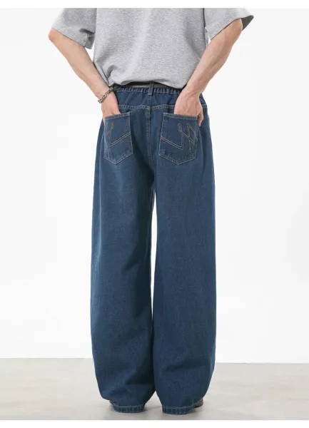 Design Wide-Leg Relaxed Fit Black Pants - 27