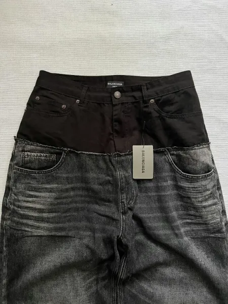 Balenciaga Jeans Black Washed Denim Skirt - 8