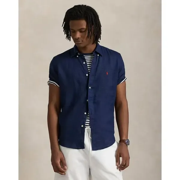 Polo Ralph Lauren Classic Fit Polo Black Tops Polo - 8