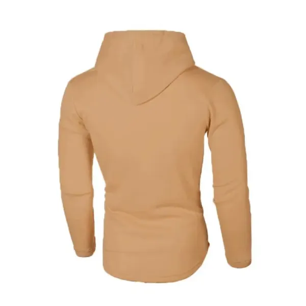 Design Longline Hoodie with Zippered Sleeve Pocket Gray - 13