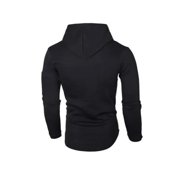 Design Longline Hoodie with Zippered Sleeve Pocket Gray - 19