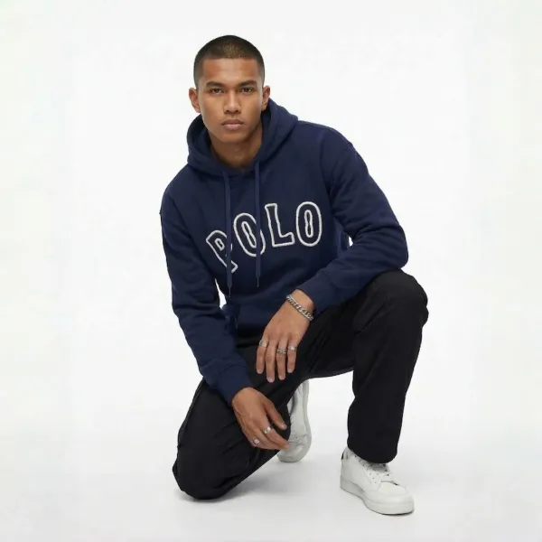 Polo Ralph Lauren Logo Hoodie Olive Green Hoodie - 6