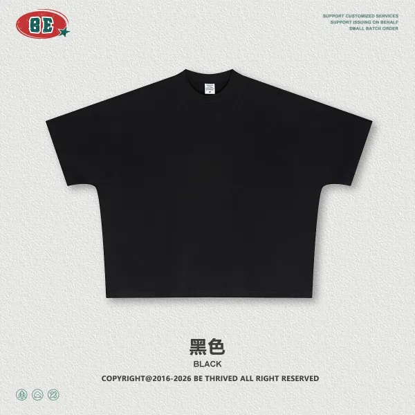 Design BE Thrived Basic Cropped Black T-Shirt T-Shirts - 1