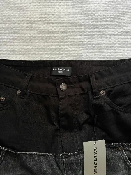 Balenciaga Jeans Black Washed Denim Skirt - 9