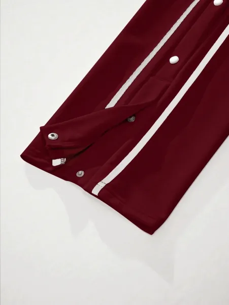 Design Button-Side Track Pants Gray Sweatpants - 30