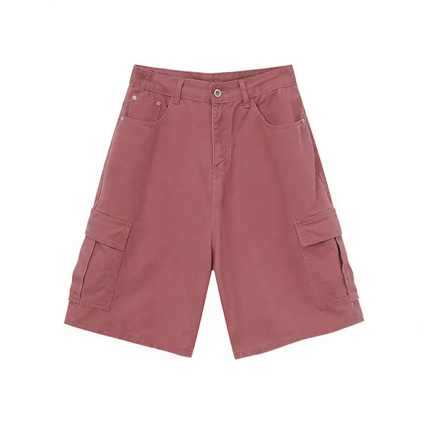 Design Cargo Shorts in Dusty Rose Shorts - 1