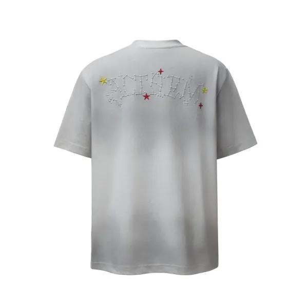 Design Ashrulem Star Constellation Embroidered Black T-Shirt T-Shirts - 8