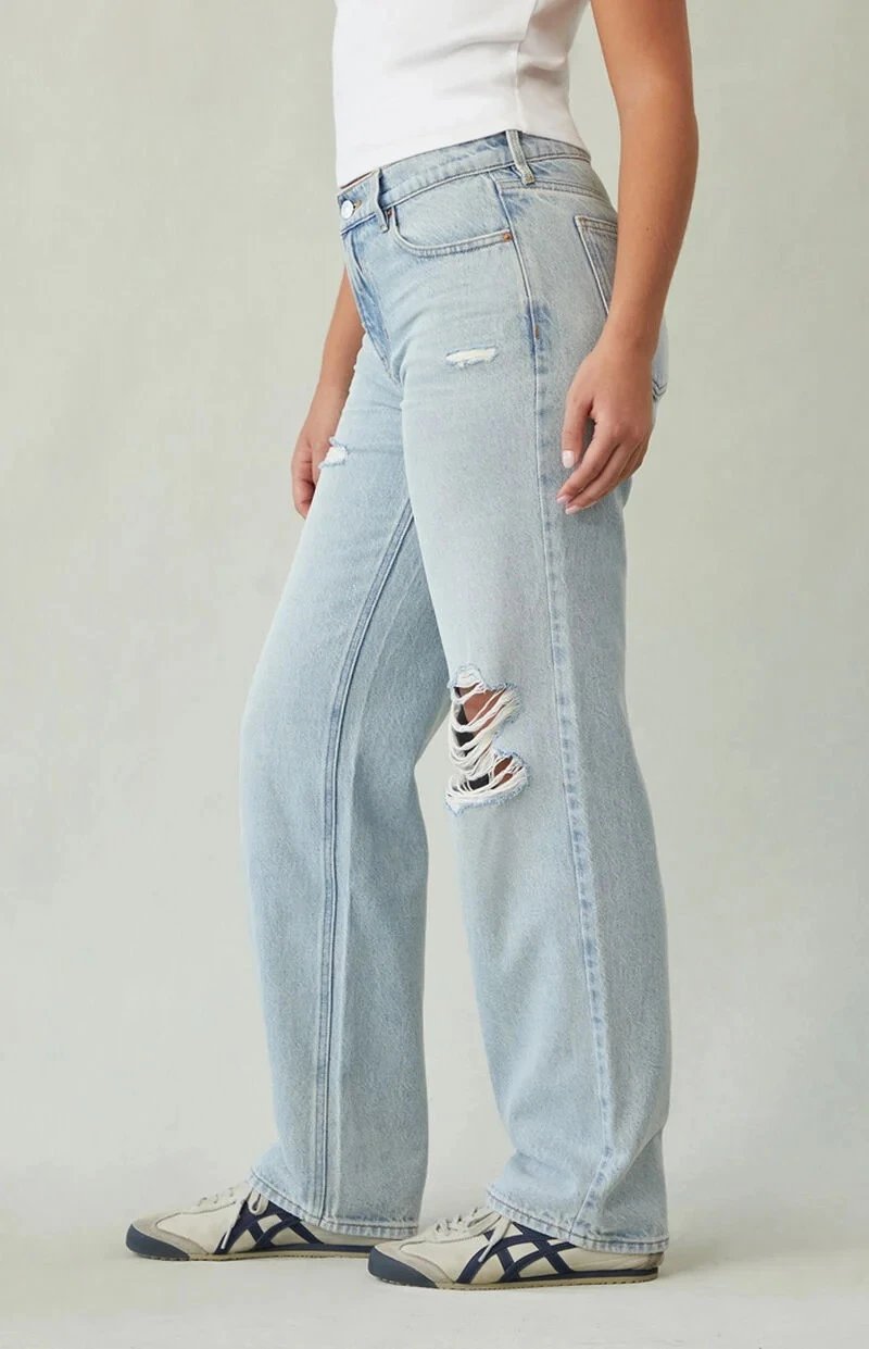 Levi's 501 Distressed Light Wash Wide-Leg Jeans - 5