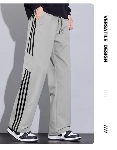 Adidas Three-Stripe Cargo Pants Gray - 16