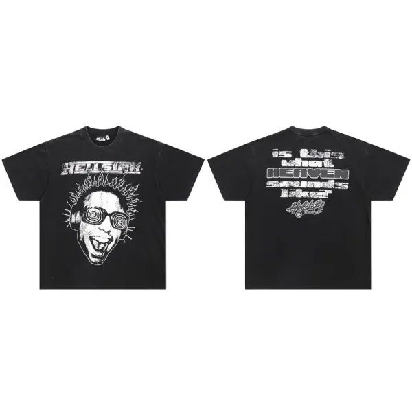 Hellstar Records Graphic Print Black T-Shirt - 1