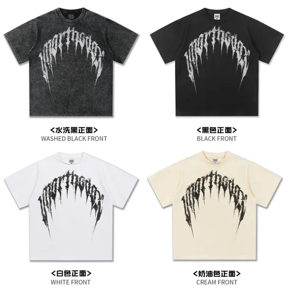 Design SAINT T-Shirt Acid Wash Black Graphic Tee T-Shirts - 7