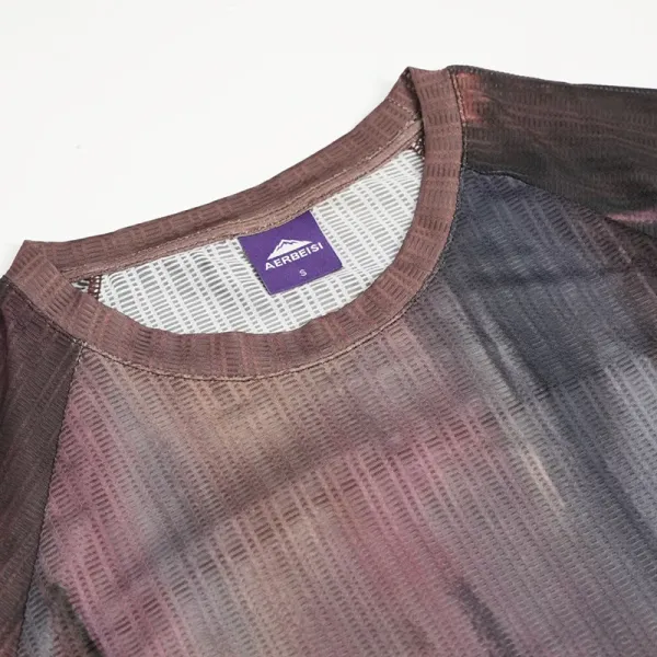 Design Clothing Warehouse Mesh Long Sleeve Top Tops - 16
