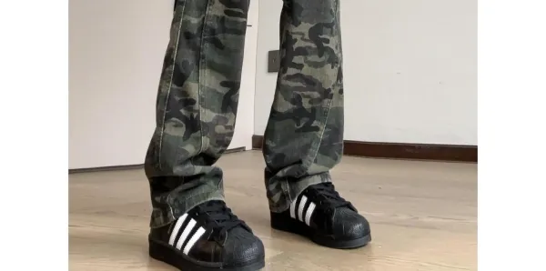 Adidas Originals Superstar Black White Sneakers - 15