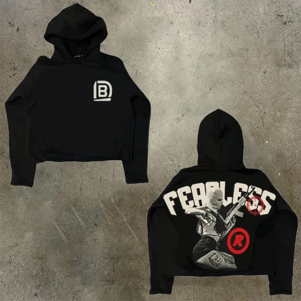 Fear of God Essentials Cropped Hoodie Black - 1