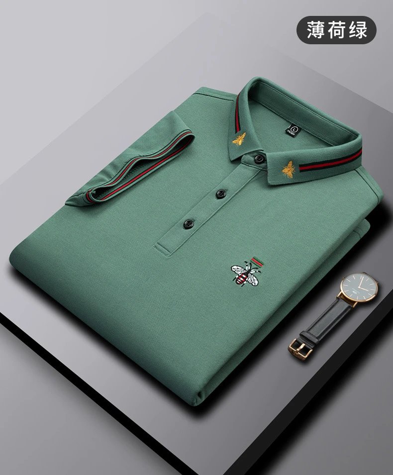Design Bee Embroidered Polo Navy Blue Tops.polo - 16