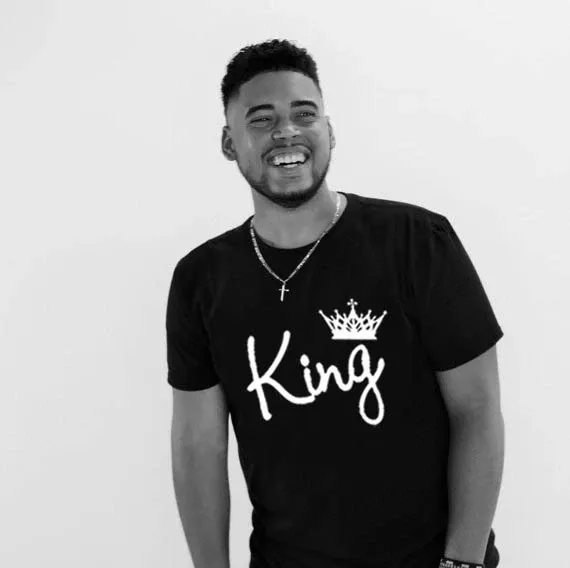 Design Queen and King Matching Black T-Shirts - 5