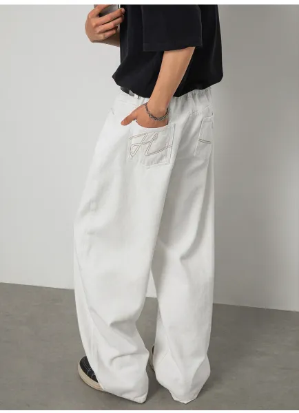 Design Wide-Leg Relaxed Fit Black Pants - 14