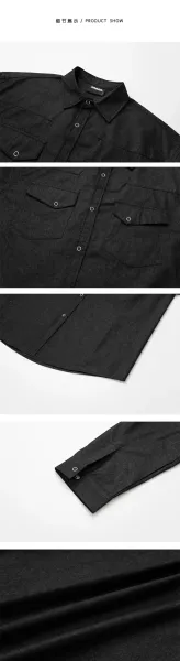 Design Utility Shirt Black + Wide-Leg Pants Black - 15