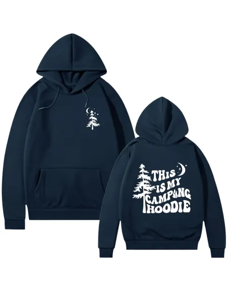 Design This Is My Camping Hoodie Black Hoodie - 23