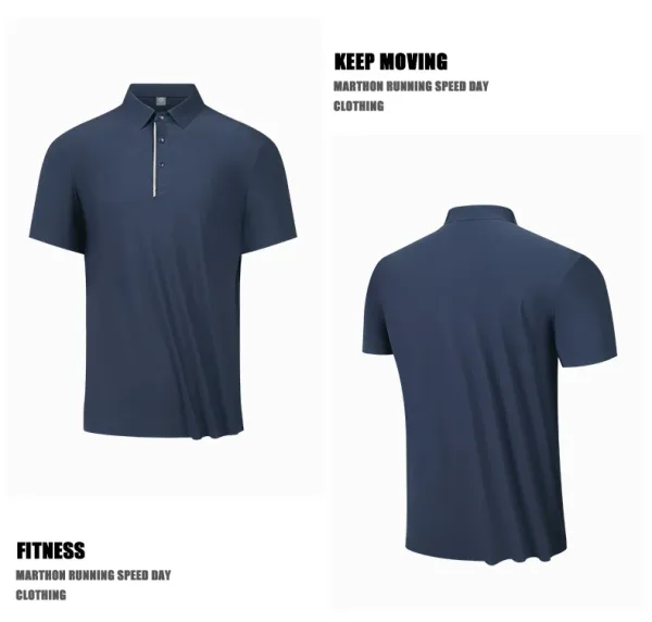 Design Minimalist Zip-Placket Black Polo Tops Polo - 12