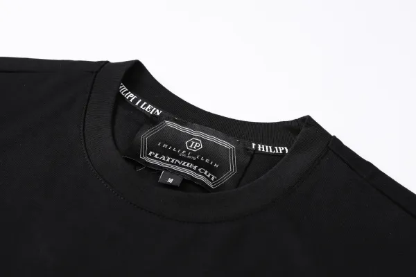 Philipp Plein Lil Boo Skull Rhinestone Embellished Black T-Shirt - 34