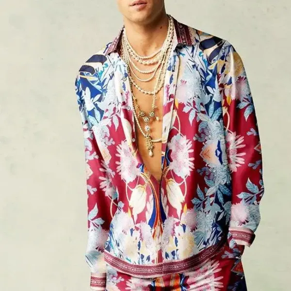 Casablanca Floral Silk Shirt Set Multicolor - 1
