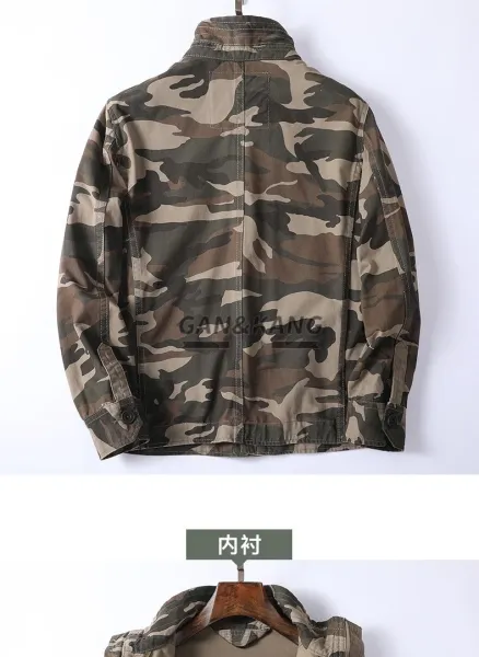 Design Camouflage Military-Style Field Jacket Multicolor Outerwear Outerwear.jacket - 6