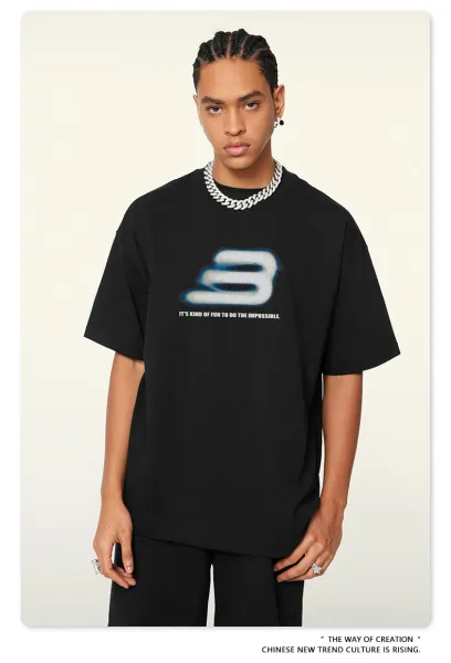 Design 3 Logo Graphic T-Shirt Metal Black - 18