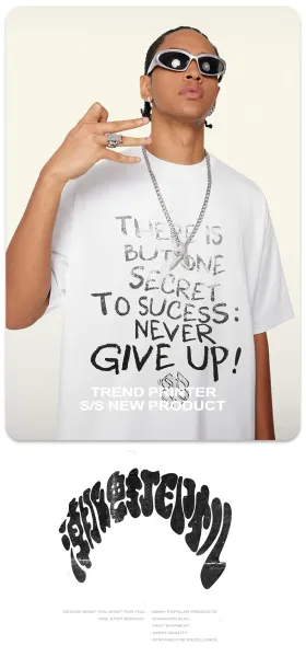 Design Motivational Graphic T-Shirt Metal Black - 6