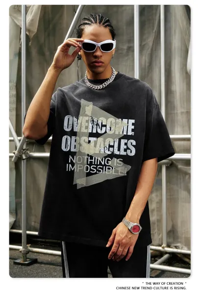 Design BE Thrived Overcome Obstacles Graphic T-Shirt Black T-Shirts - 13
