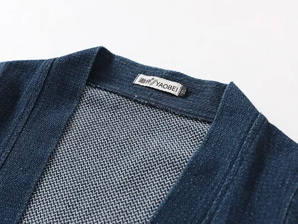 Design Haori Jacket Navy Blue Outerwear - 16