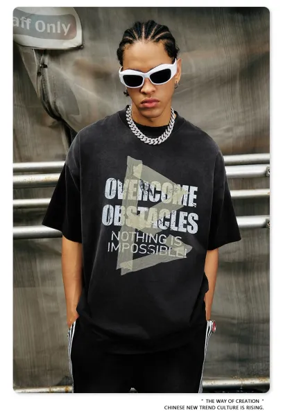 Design BE Thrived Overcome Obstacles Graphic T-Shirt Black T-Shirts - 15