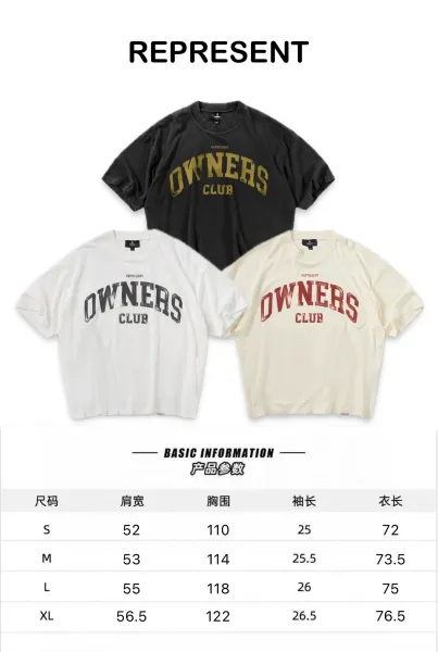 Represent Owners Club Distressed Black T-Shirt - 3