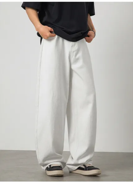 Design Wide-Leg Relaxed Fit Black Pants - 11