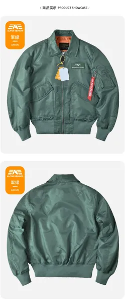 aeae Alpha Industries MA-1 Flight Jacket Army Green Jacket Outerwear.jacket - 11