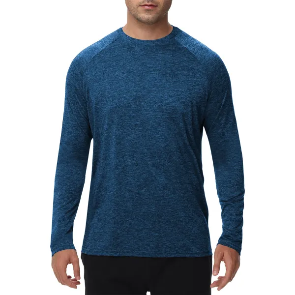 Design Long Sleeve Performance Top Navy Blue Activewear - 1