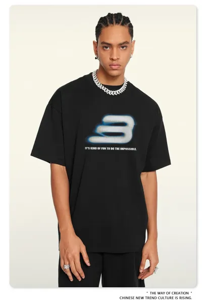 Design 3 Logo Graphic T-Shirt Metal Black - 21